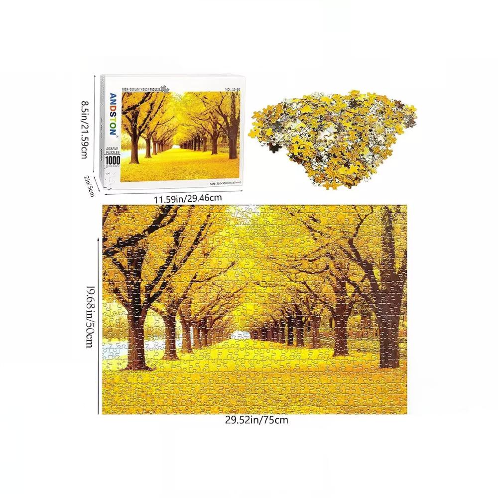 Gold Autumn 1000 Piece Jigsaw Puzzle XMAS Educational Gifts Landscape Decoration - UC Worldlink