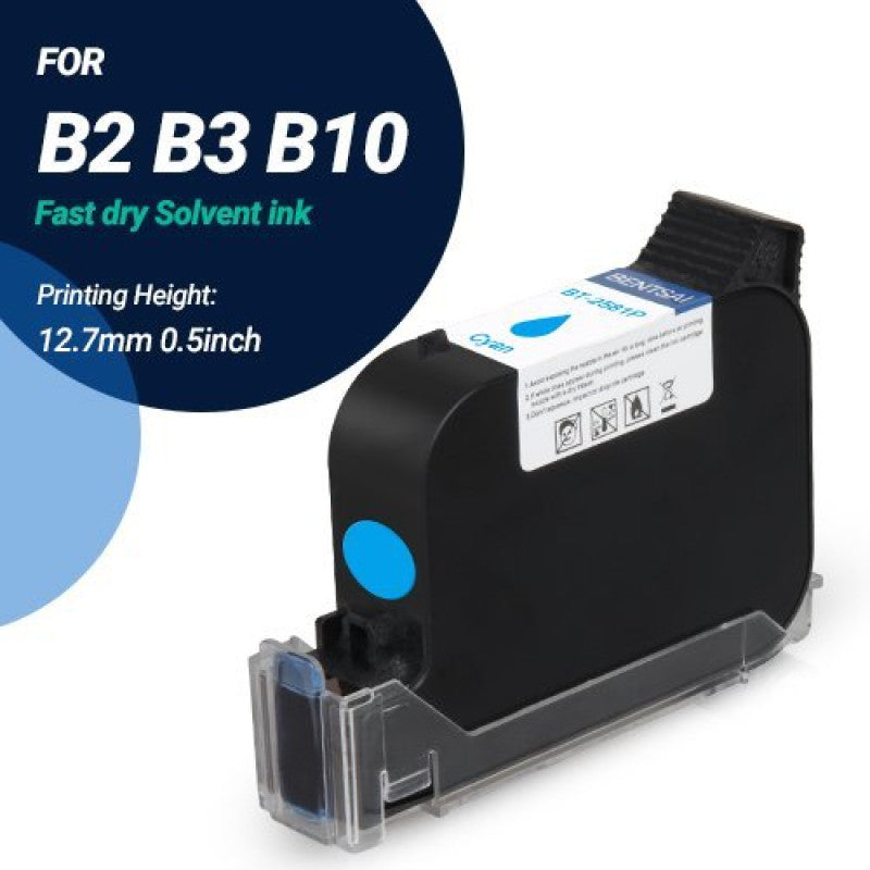 BENTSAI BT-2581P Original Fast Dry Solvent Ink Cartridge, Cyan, 1 Pack UK stock. - UC Worldlink