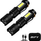 BIFY Tactical Flashlights Rechargeable 3 Modes Zoomable Waterproof COB Sidelight - UC Worldlink