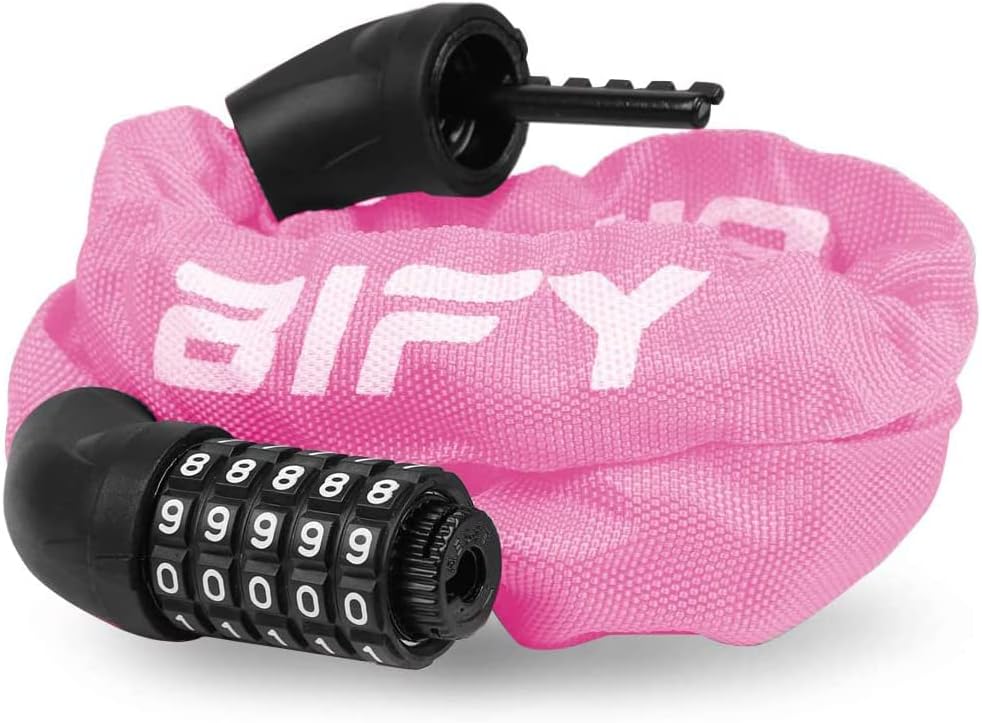 5 digit Combination Lock Bify - Pink Cycles bikes Scooters Motorbikes Free P+P - UC Worldlink