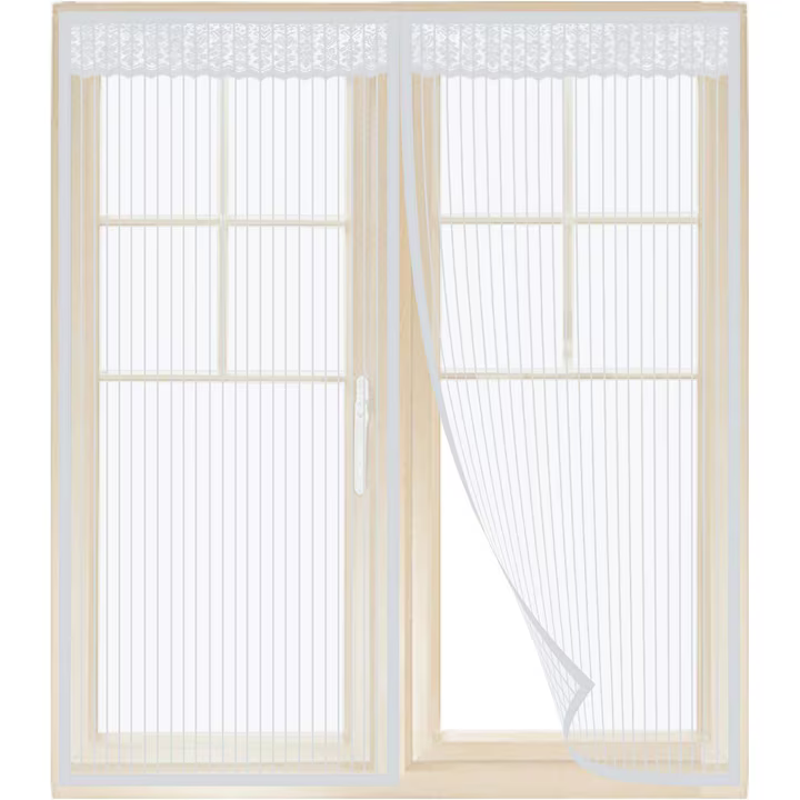 Magnetic Window Screen Net Mesh Fly Insect White Bug Moth Door Netting Free P+P - UC Worldlink