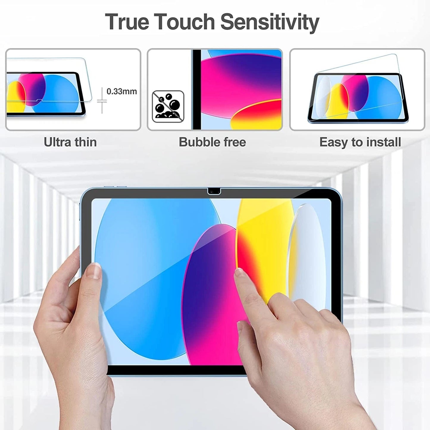 [2 Pack] Tempered Glass Screen Protector For iPad 10th Generation 10.9" 2022 - UC Worldlink