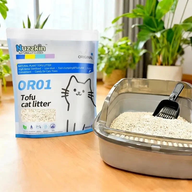 Nuzzkin Tofu Cat Litter 6L | Ultra Clumping, Low Dust & Biodegradable