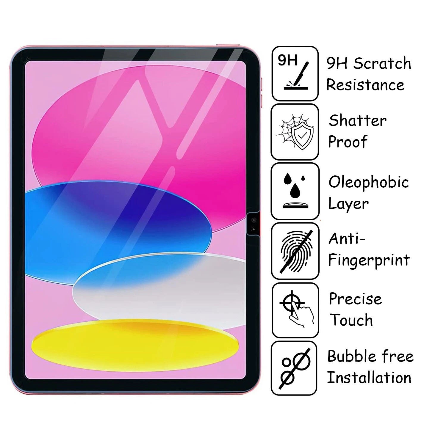 [2 Pack] Tempered Glass Screen Protector For iPad 10th Generation 10.9" 2022 - UC Worldlink